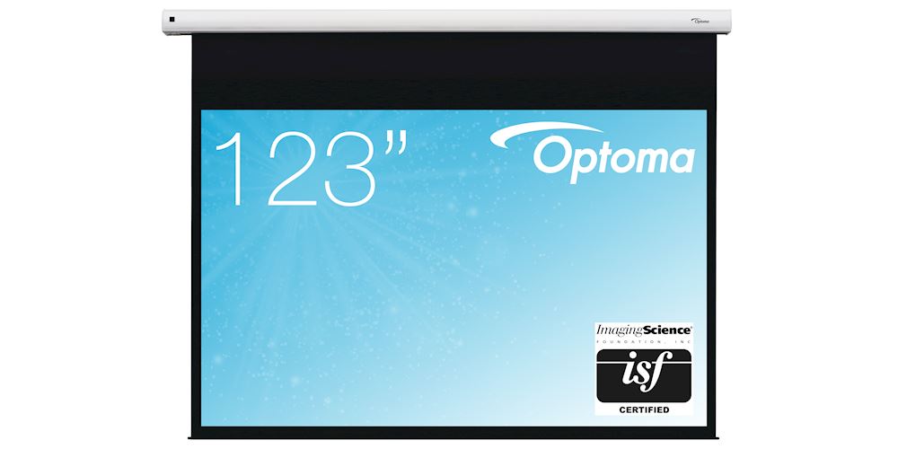 Optoma mattweiße Motorleinwand Leinwand Optoma 276 cm x 201 cm / 16:10
