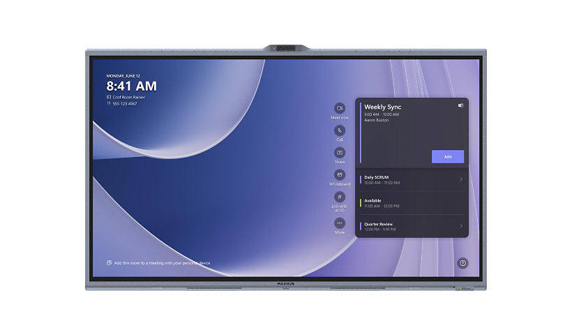 MAXHUB 5T-Serie 4K Microsoft Teams Rooms Display mit Triple Kamera All MaxHub 65"