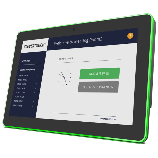 CleverLive Rooms 10" Room Booking System, PoE fähig All Clevertouch