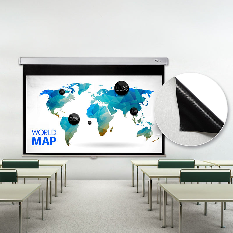 Optoma DS-9084PMG+ 84" Diagonale 16:9 manuelle Pull-Down Leinwand Leinwand Optoma