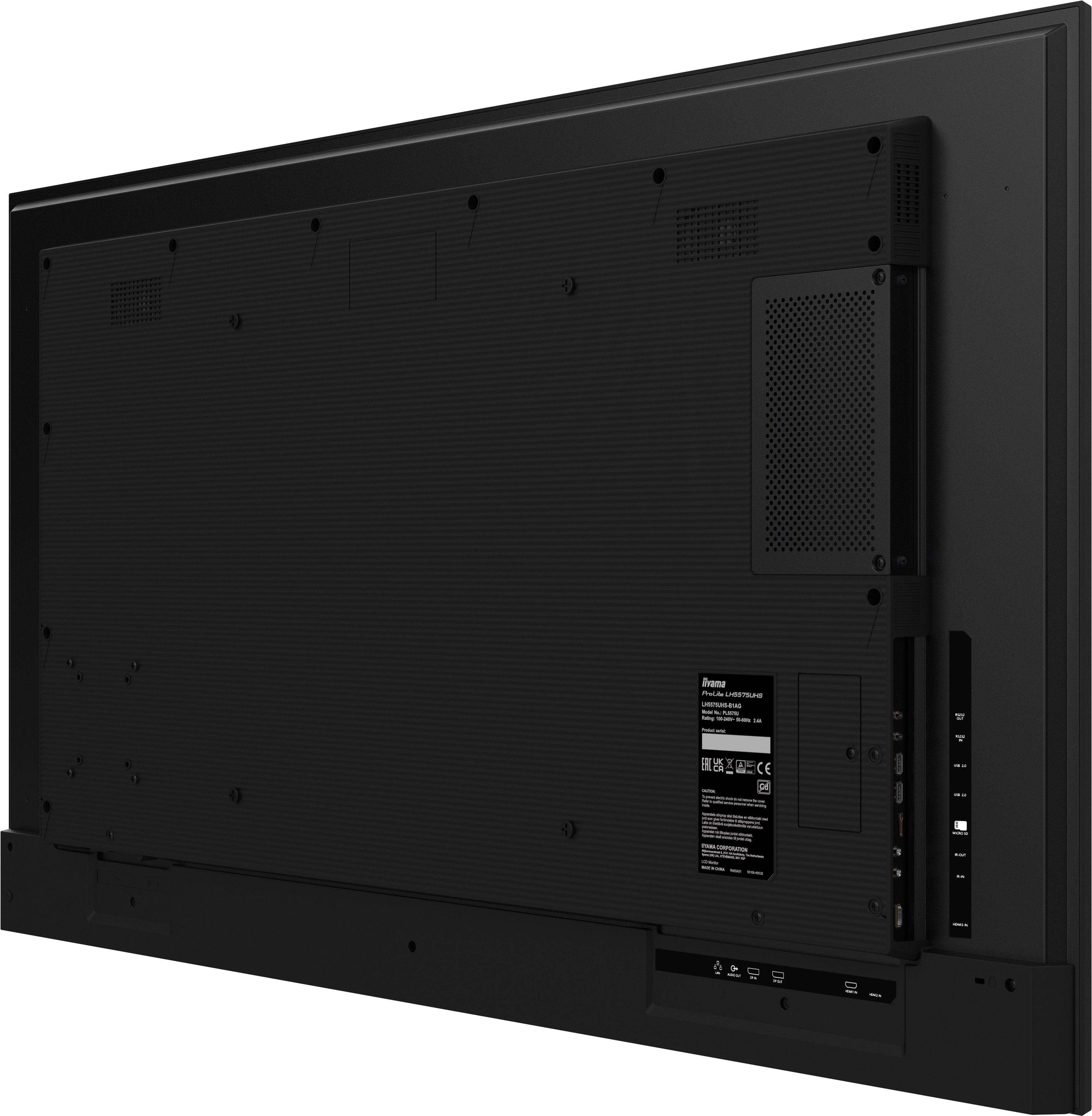 iiyama ProLite LH-75UHS-B1AG – 4K UHD-Display für Business-Kommunikation & Digital Signage