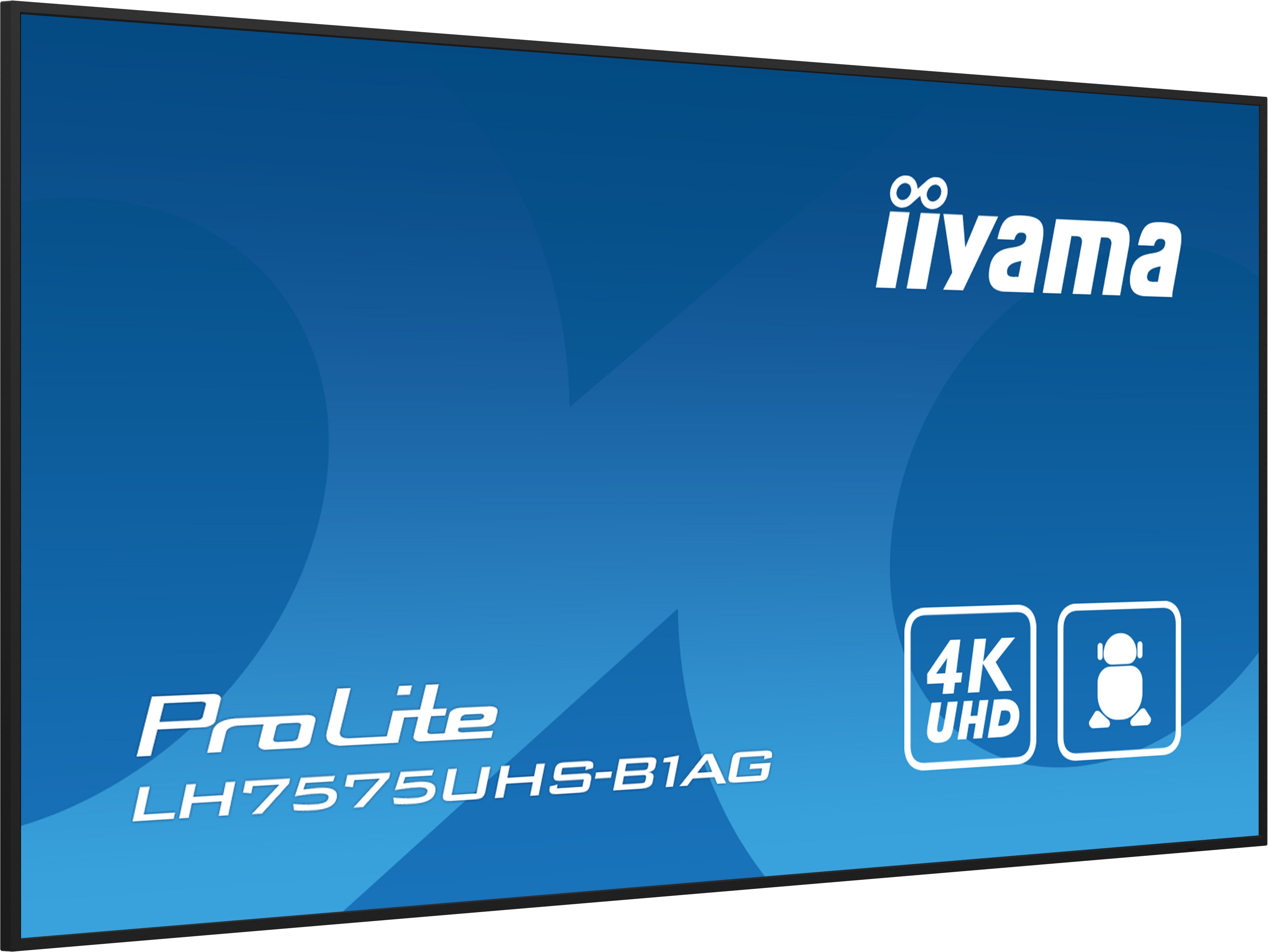 iiyama ProLite LH-75UHS-B1AG – 4K UHD-Display für Business-Kommunikation & Digital Signage