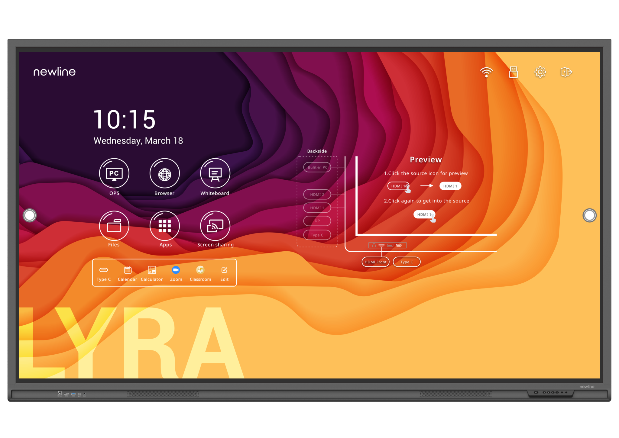 Newline LyraPro-Series 4K/UHD interactive Displays All Newline