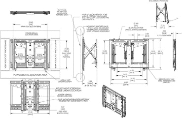 Vogel's Videowall Wandhalterung von 37 bis 65 Zoll, max. 45kg, Pop-out Halterung Vogels