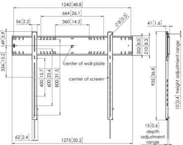 Vogel's Display Wandhalterung von 80 bis 120 Zoll, max. 160kg, fix Halterung Vogels
