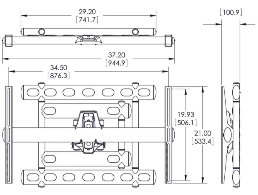 Vogel's Display Wandhalterung von 65 bis 120 Zoll, schwenkbar Halterung Vogels