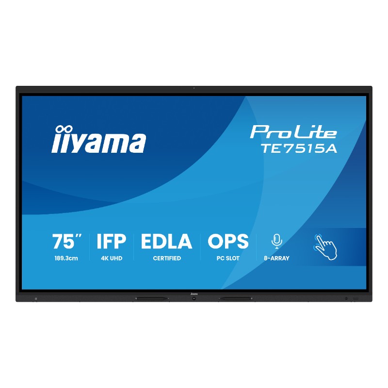 iiyama ProLite TE15A-B2AG Serie Interaktives Display – 4K UHD, Google EDLA, Touch All / interaktives Display iiyama 75"