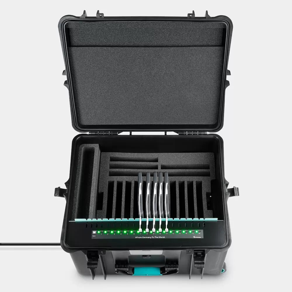 TransformerCase T16M Pro - Sync & Charge für bis zu 16 Geräte (mit max. 11") via USB All TransformerCase