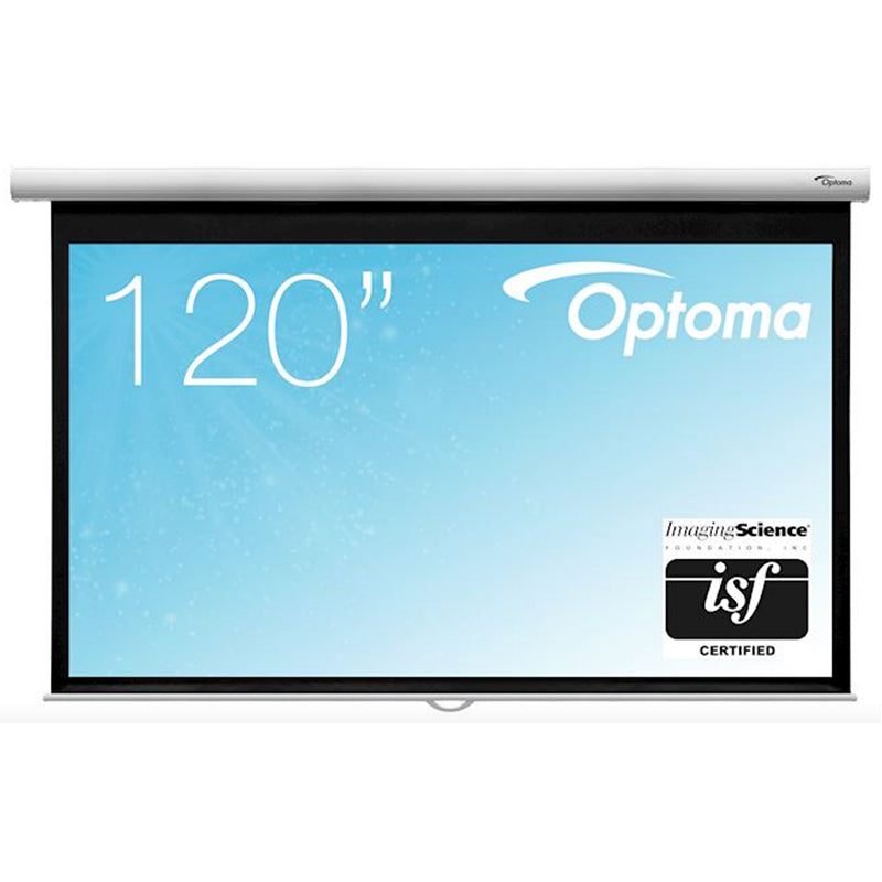 Optoma DS-9120MGA Rolloscheinwand – 120 Zoll, 16:9, ISF zertifiziert Leinwand Optoma