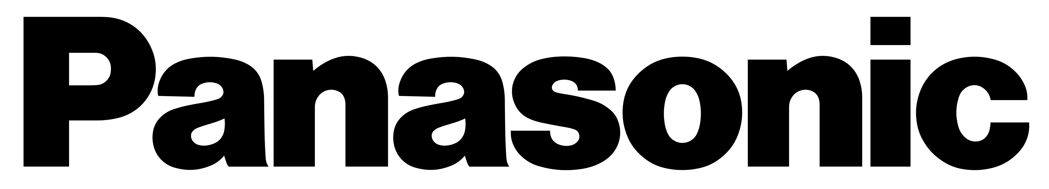 Panasonic Logo – schwarzer Schriftzug der globalen Elektronik- und Technologie-Marke