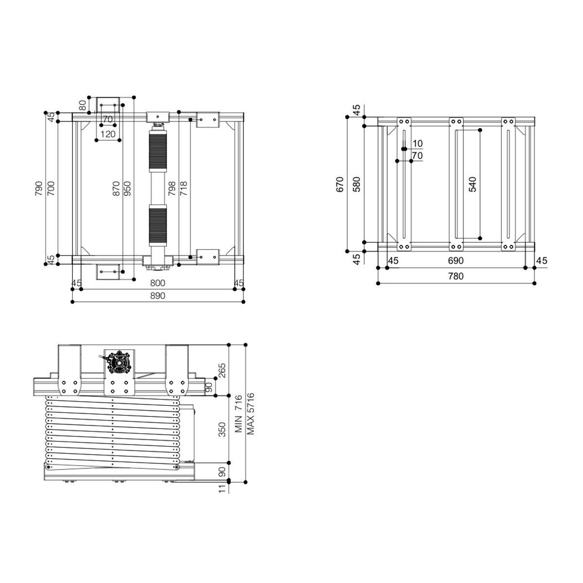 Vogel's Deckenlift für Projektor, schwarz, max. 70kg Halterung Vogels