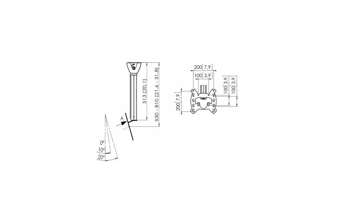 Vogel's PFC 555 Display Deckenhalterung Halterung Vogels