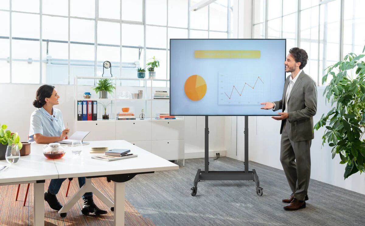 Samsung Flip Pro WMB-Series 4K/UHD Digital Flipchart All / interaktives Display Samsung 75" mit Rollständer ohne Connetivity Tray