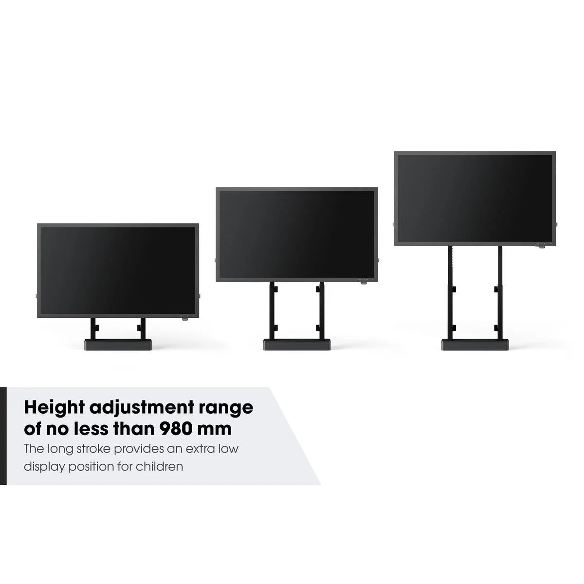 Vogel's RISE 2005 Boden-Wand-Lösung mit motorisiertem Display-Liftsystem 50 mm/s All Vogels