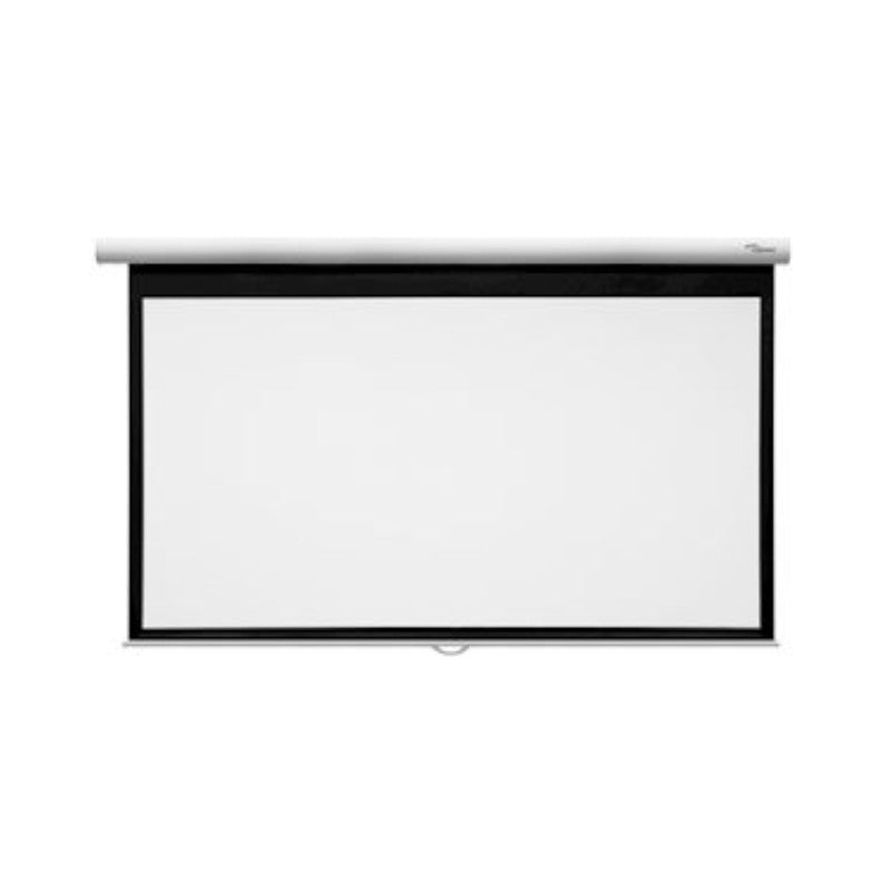 Optoma Manuelle Pull-Down Leinwand Mattweiß, mit Speed Control 2340 x 1320mm (2434 x 1665mm Gesamtmaß) 16:9 Leinwand Optoma