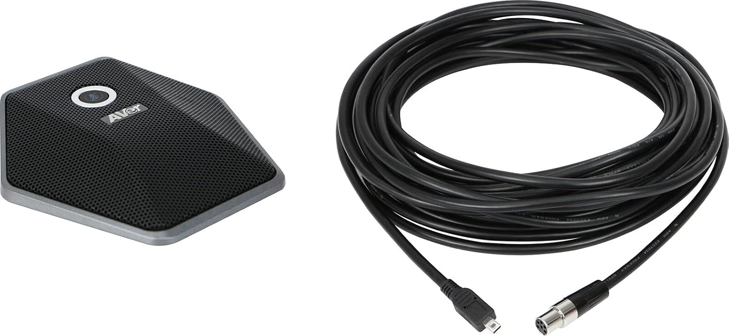AVer Zusatzmikrofon für VB342+, VB130 Videokonferenz-Soundbar inkl. 10m Kabel Audio AVer