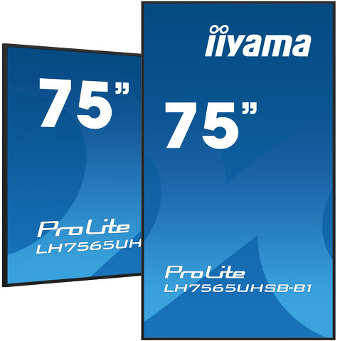 iiyama 65UHSB Serie 4K Signage Displays 24/7 Betrieb und iiSignage2 DigitalSignage iiyama 75"