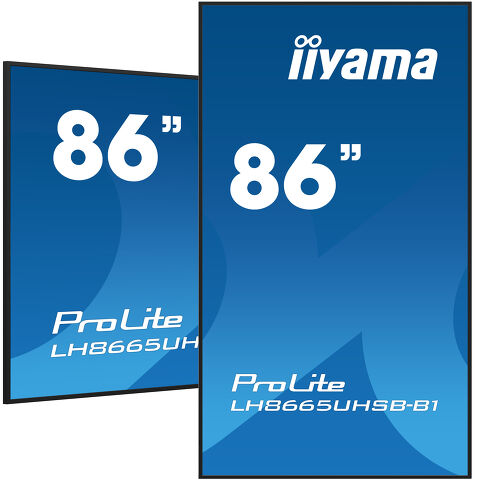 iiyama 65UHSB Serie 4K Signage Displays 24/7 Betrieb und iiSignage2 DigitalSignage iiyama 86"