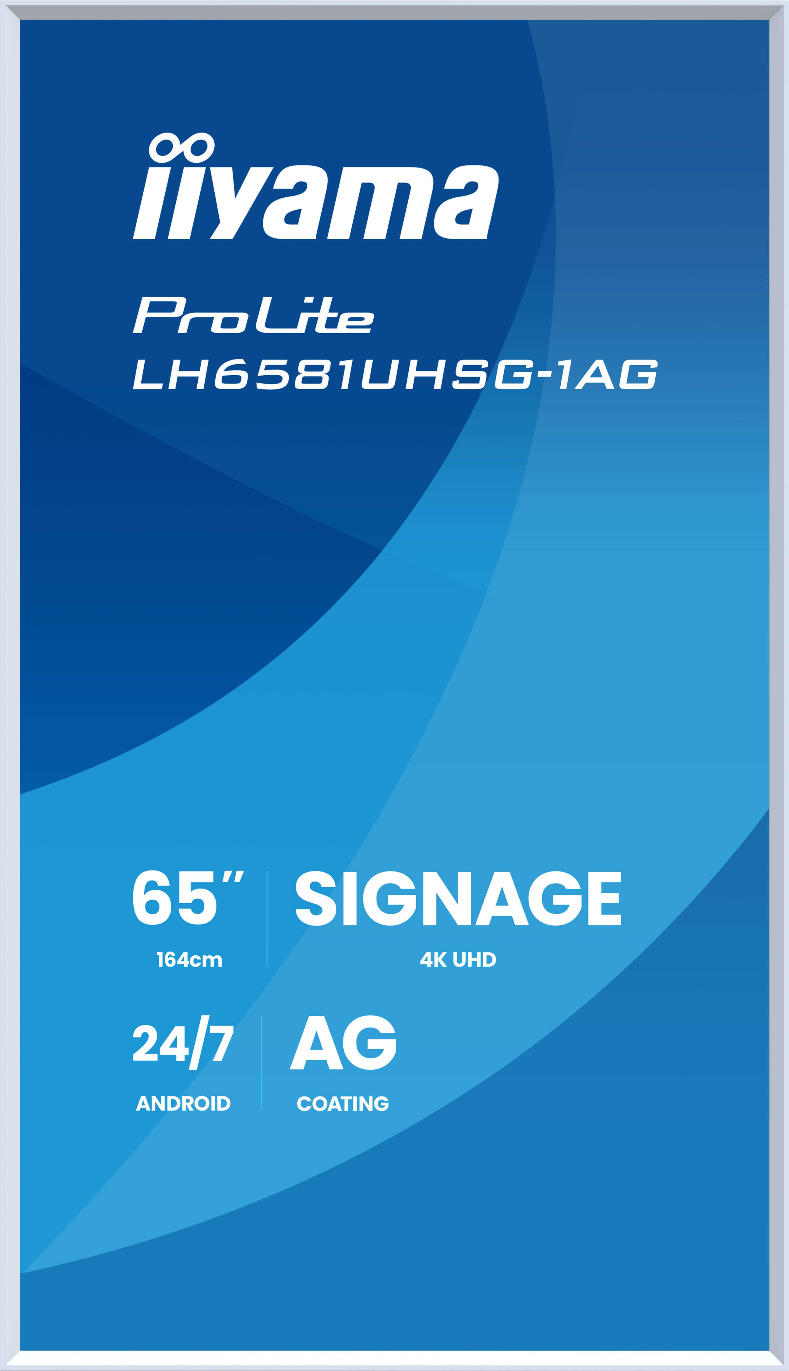 iiyama Gallery Line Signage Display mit weißen (abnehmb.) Rahmen, 24/7 Betrieb und iiSignage2 DigitalSignage iiyama