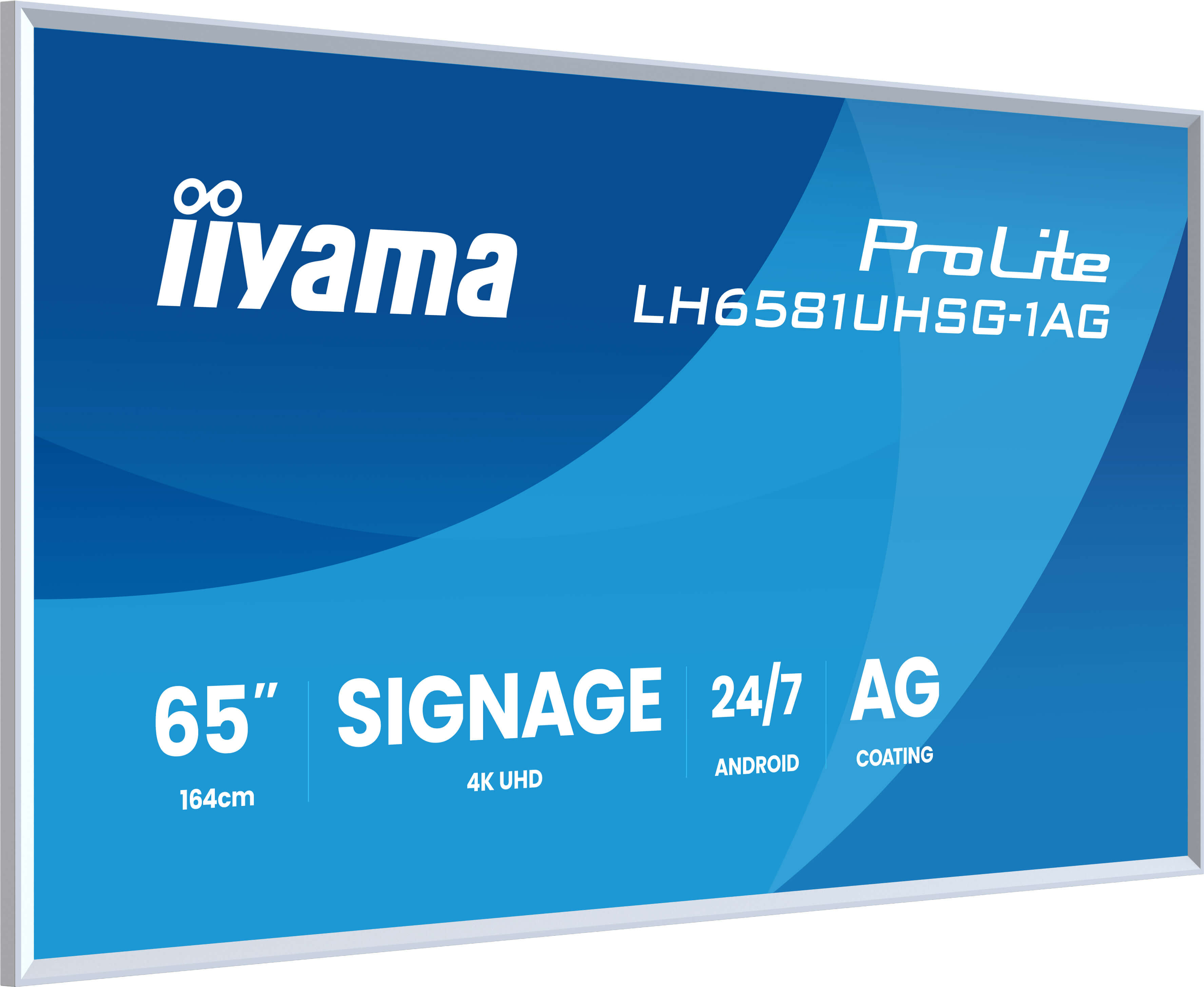 iiyama Gallery Line Signage Display mit weißen (abnehmb.) Rahmen, 24/7 Betrieb und iiSignage2 DigitalSignage iiyama