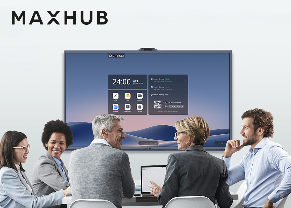 Maxhub XBoard V7 interaktives Display in einem modernen Meetingraum
