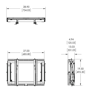 Vogel's Videowall Wandhalterung von 37 bis 65 Zoll, Pop-out Halterung Vogels