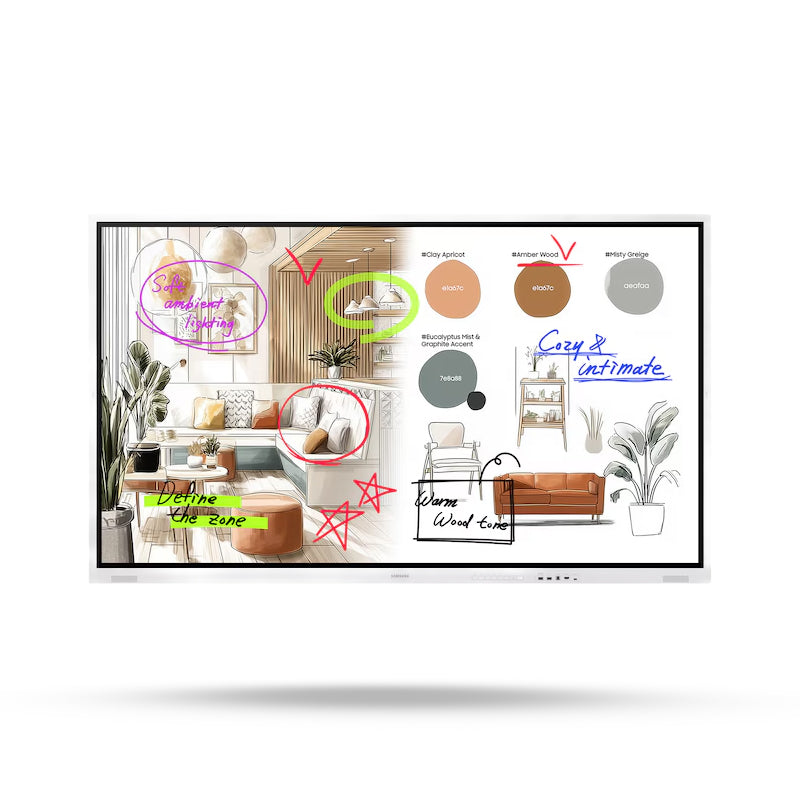 Samsung Flip WM75FX Interaktives Whiteboard – 75 Zoll, 4K UHD, Slim Design All / interaktives Display Samsung
