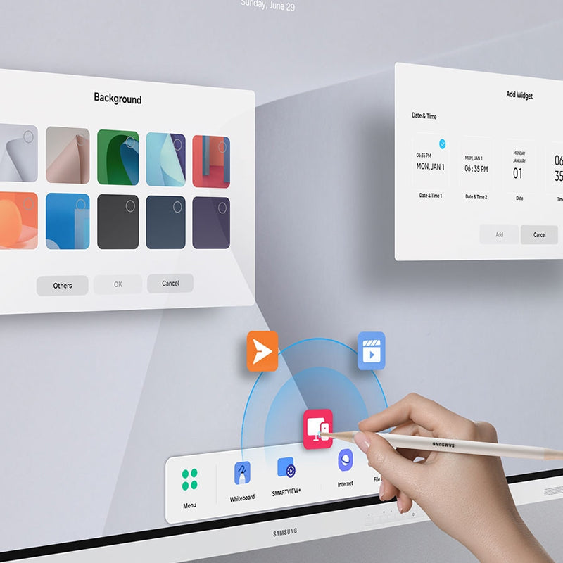 Samsung Flip WM85FX Interaktives Whiteboard – 85" Zoll, 4K UHD, Slim Design All / interaktives Display Samsung