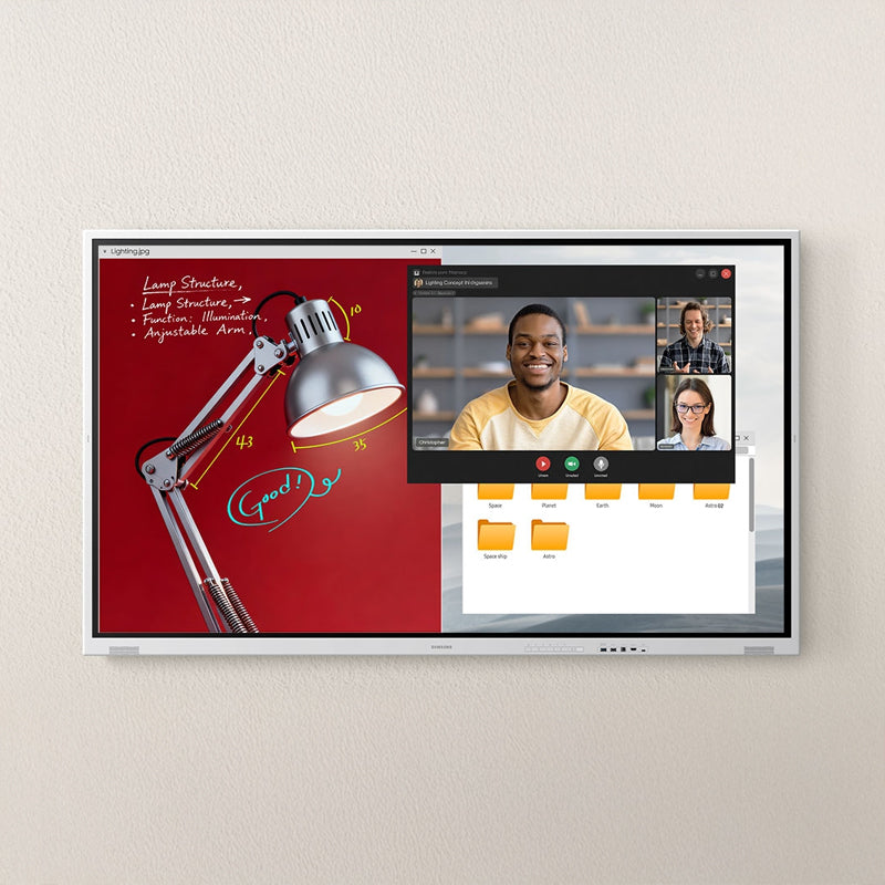 Samsung Flip WM85FX Interaktives Whiteboard – 85" Zoll, 4K UHD, Slim Design All / interaktives Display Samsung