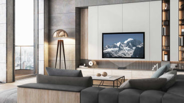AV Stumpfl Decoframe Ambiance 16:9 Tageslicht Rahmenleinwand All AV Stumpfl