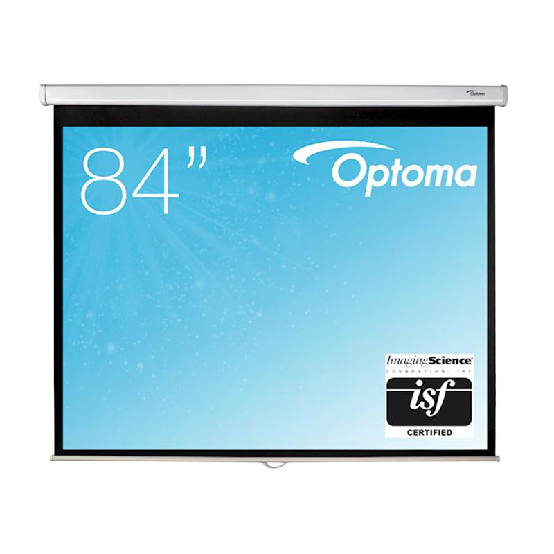 Optoma DS-3084PWC Manuelle Rollorollo-Leinwand – 84 Zoll, 4:3 Format, ISF-zertifiziert Leinwand Optoma