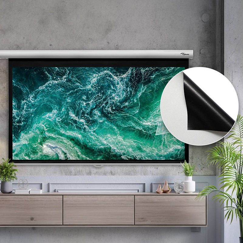 Optoma DS-9120MGA Rolloscheinwand – 120 Zoll, 16:9, ISF zertifiziert Leinwand Optoma
